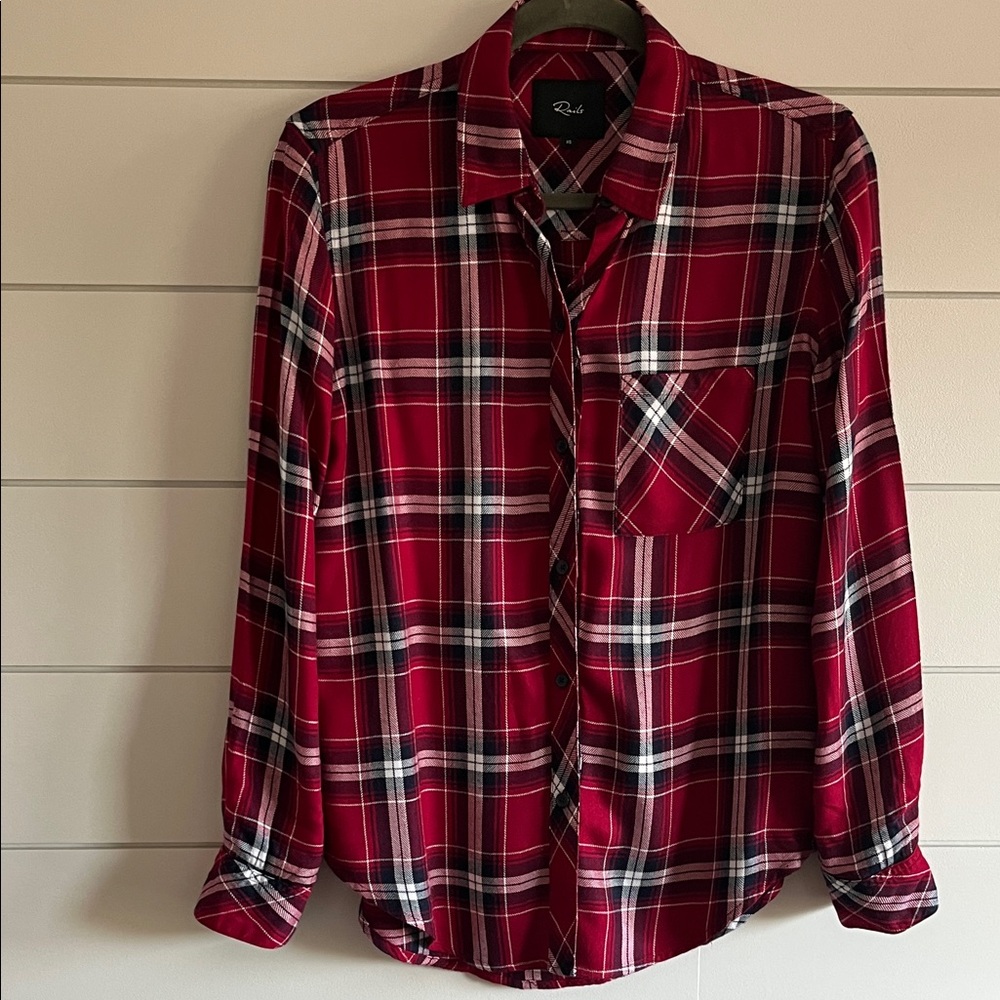 Rails Red and Black Plaid Flannel Shirt